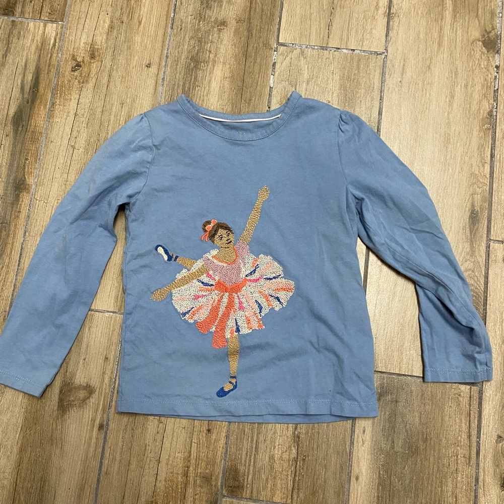 RARE mini boden ballerina embroidered top